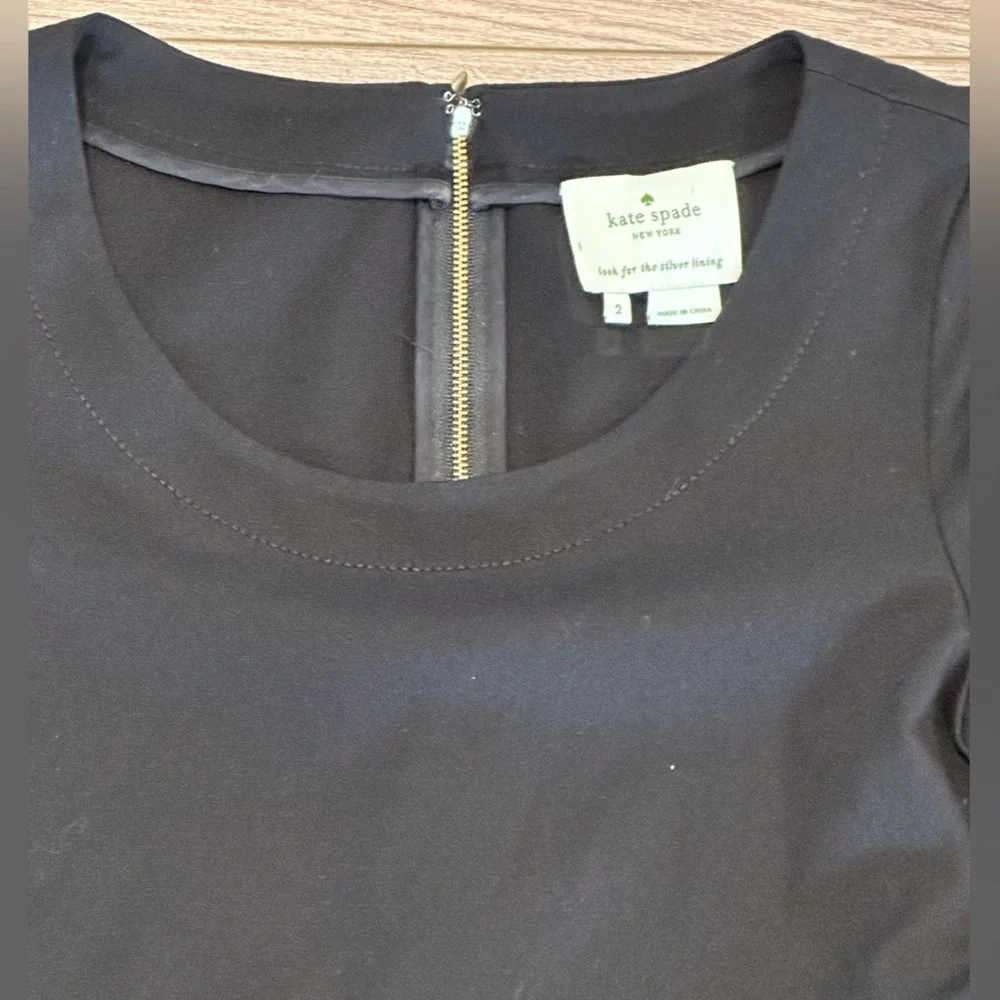 Kate Spade Black Pointe Sheath Pockets Dress Size 2